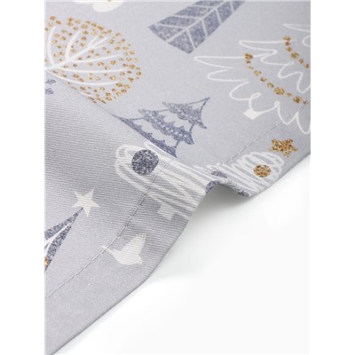 Набор салфеток сервировочных «Этель» Let it snow, 40×40 см - 2 шт., с декоративными кольцами, серые