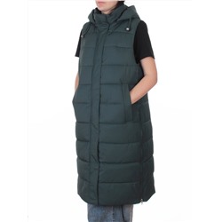 817 DK. GREEN Жилет утепленный зимний женский (150 гр. холлофайбер)