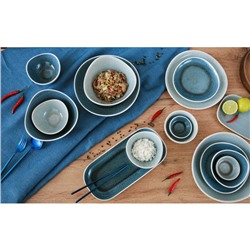 Соусник Magistro Ocean, 90 мл, фарфор, белый, синий