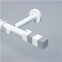 Наконечник на карниз d=19 мм «Магнум», белый/хром