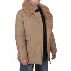 M-8866 DK. BEIGE Куртка зимняя женская (150 гр. холлофайбер)