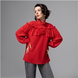 Блуза трендовая, Мелодия сердца (красная)