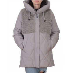 M-8800 GRAY/BEIGE Куртка зимняя стеганная женская (150 гр. холлофайбер)