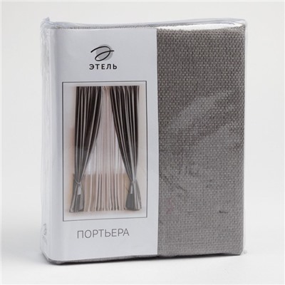 Штора портьерная «Этель», 200×270 см, натура серая