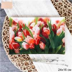 Блюдо прямоугольное 24x16 см / S322416 HH326 GREY / уп 48/ цветная коробка