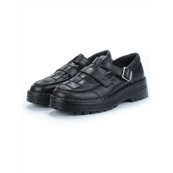 03-PDA165-3 BLACK Полуботинки женские (натуральная кожа)