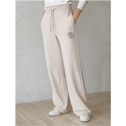 Прямые брюки из петельчатого футера-трехнитки