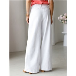 Джинсы с поясом на резинке из эластичного денима средней плотности