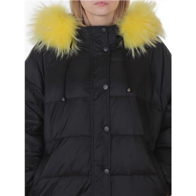 3072 BLACK Пальто зимнее пуховое женское (пух)
