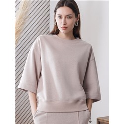 Свитшот свободный из петельчатого футера двухнитки с эластаном