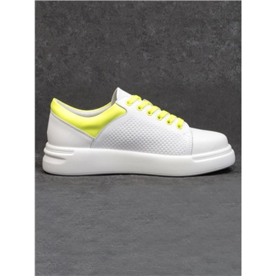 05-D024T WHITE Кроссовки женские (натуральная кожа, пенка)