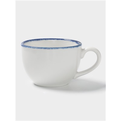 Чайная пара Magistro Blue Lagoon, 2 предмета: чашка 220 мл, блюдце d=15.5 см, фарфор, белая