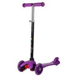 Самокат трехколесный от 2-х лет Yeenot Kids GT4105, до 30кг, вес 1.8кг, свет. колёса PU 110мм ABEC7, фиолетовый, БК/уп10/ АКЦИЯ!