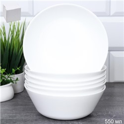 Набор суповых тарелок 6 штук 550 мл Евро белая / FLMLW60 (WHITE) /уп 8/