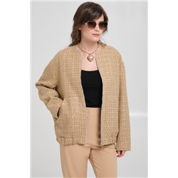 Жакет с люрексом на молнии