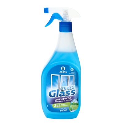 Средство для мытья стёкол и зеркал Clean Glass, голубая лагуна, 600 мл