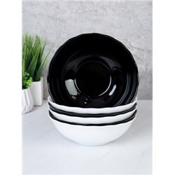 Набор суповых тарелок 6 штук 480 мл Классика ИНЬ ЯНЬ  HW60 (WHITE)-B-LHBW60 /уп 12/