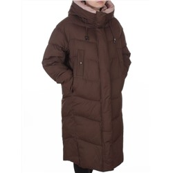 8867 BROWN Пальто зимнее женское (200 гр. холлофайбер)