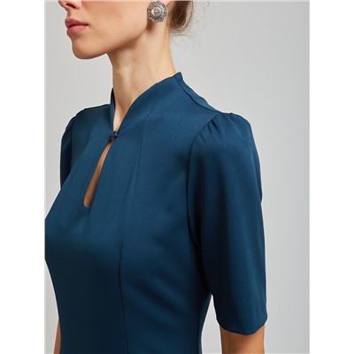 Платье воротник-капля OD-761-5 зеленый