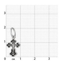 Крест из серебра литье частичное чернение