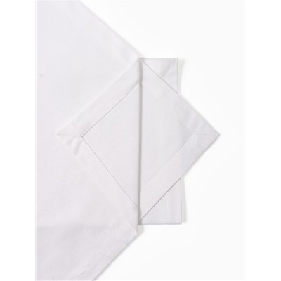 Набор салфеток с декоративными кольцами «Этель» White pleasure, 40×40 см - 4 шт., 100% хлопок, саржа 190 г/м²