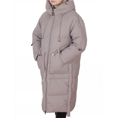 6615 BEIGE Пальто зимнее женское (200 гр. холлофайбер)