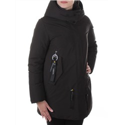 M9072 BLACK Пальто зимнее женское Snowpop
