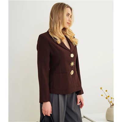 Жакет #КТ8067, шоколадный
