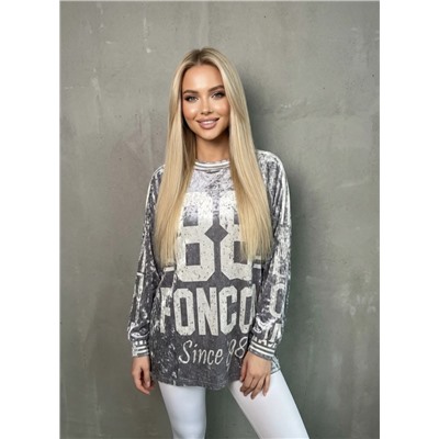 Лонгслив OVER SIZE (велюр)