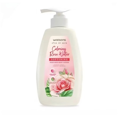Увлажняющий лосьон для тела с экстрактом розовой воды Watsons Calming Rose Water 550 мл