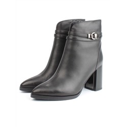 04-M3-L835 BLACK Ботильоны зимние женские (натуральная кожа, натуральный мех)