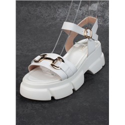 08-PEY186-1 WHITE Босоножки женские (натуральная кожа)