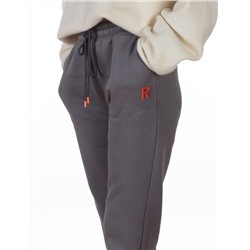 2617 GRAY Брюки спортивные утепленные женские (85% хлопок, 10% полиэстер, 5% спандекс)