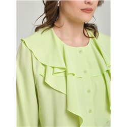 Блузка с воланами в лимонном цвете