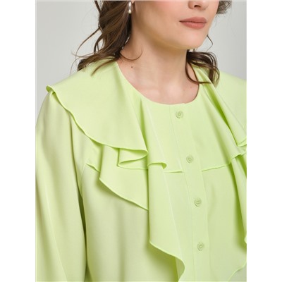 Блузка с воланами в лимонном цвете