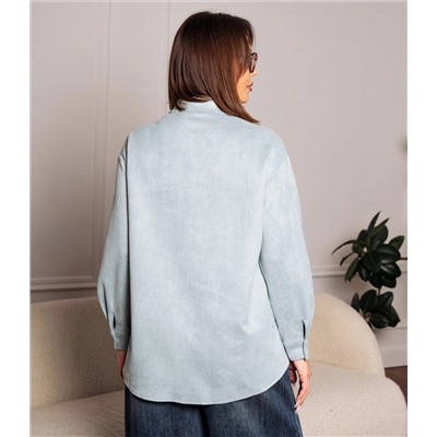 Рубашка #КТ1320, ментоловый