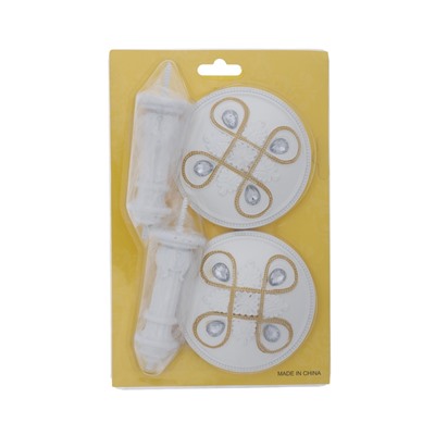 Держатель для штор CAPPIO KS033, d=98 мм, белый с золотом, 2 шт.