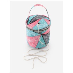 Сумка-футляр «Цветы», 1 люверс, d = 14×14.5 см, цвет разноцветный