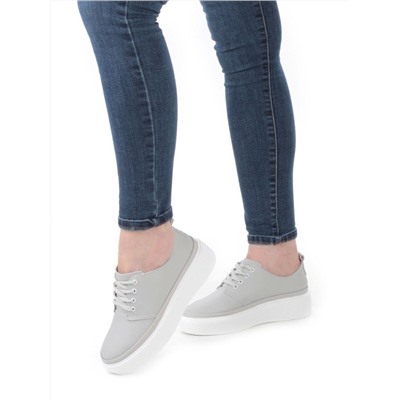 05-PDF88-2 GRAY Кроссовки женские (натуральная кожа)