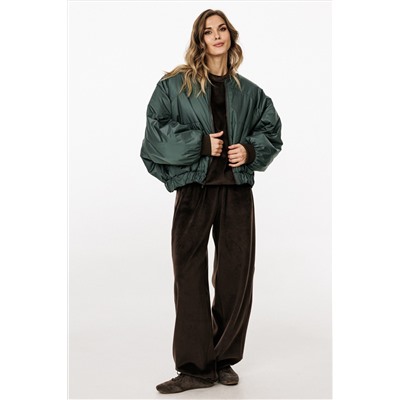 Куртка EOLA 3034 шоколад/т.изумруд