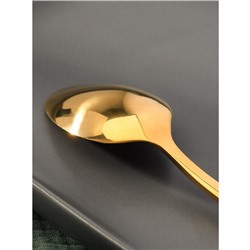 Ложка чайная Magistro «Олин GOLD», длина 16 см, на подвесе, нержавеющая сталь, золотистая