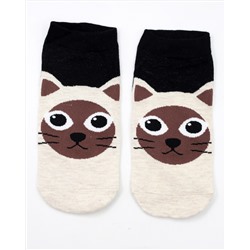 Короткие носки р.35-40 "Little friends" Сиамская кошечка
