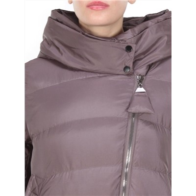 2118 GRAY/PURPLE Пальто зимнее женское MELISACITI (200 гр. холлофайбера)