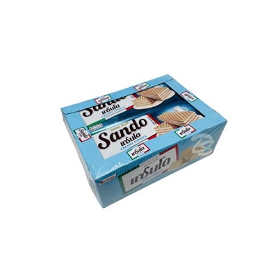Нежные хрустящие вафли со вкусом ванили от Sando Creamy Vanilla Wafers 3.5 гр x 12 шт