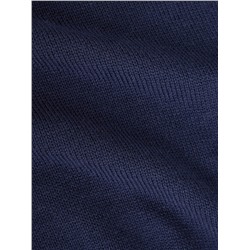 Джемпер из хлопка с вышивкой, темно-синий