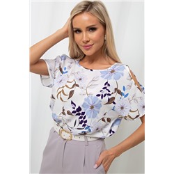 Блузка белая с цветочным принтом Мия №12