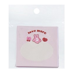 Блок с липким краем «Мишки», 74×74 мм, 90 листов, МИКС