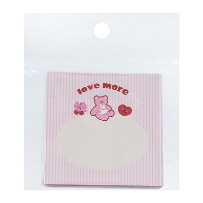 Блок с липким краем «Мишки», 74×74 мм, 90 листов, МИКС