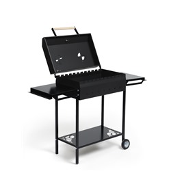 Мангал GrilMe MAX, 35×115×83 см, сталь 2 мм, термометр, 2 полки, колёса