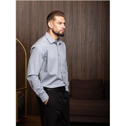 008J Мужская рубашка JenTa светло-серая